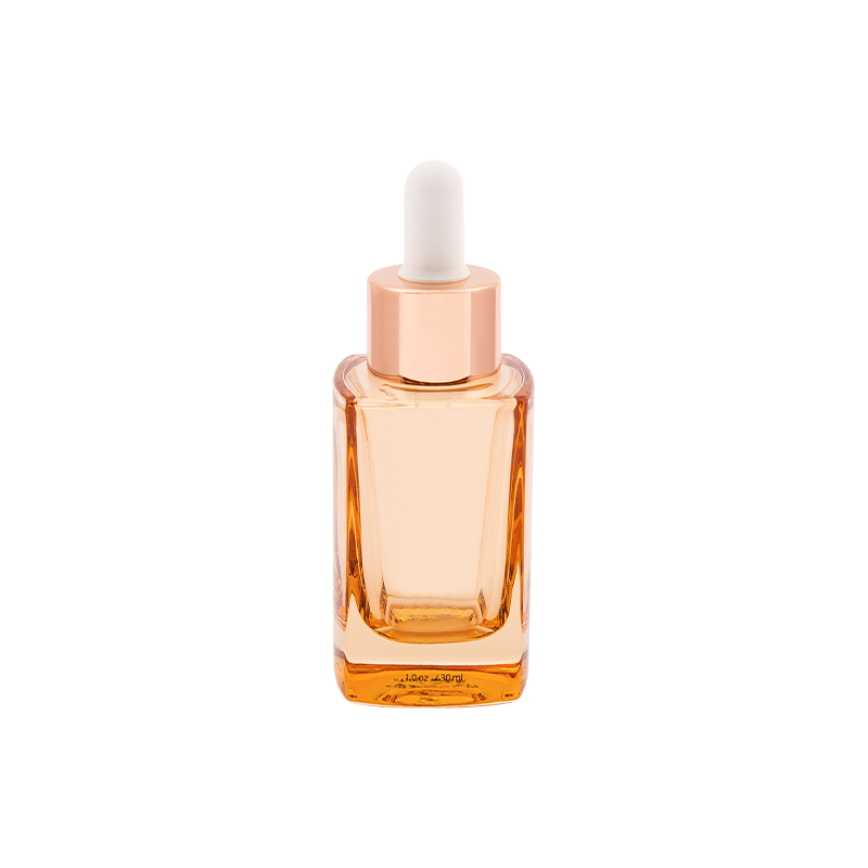 30ml boca s kapljicama od ružičaste staklene serume